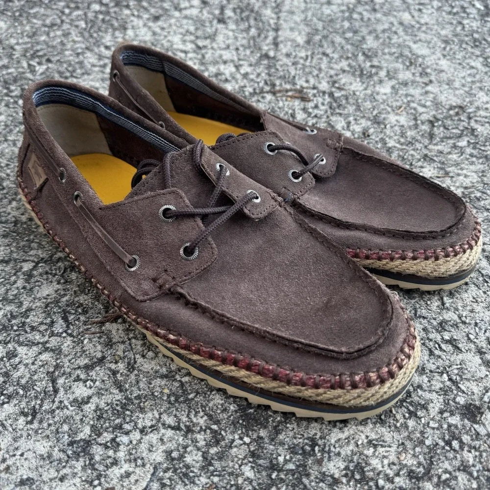 Lacoste Sauville Boat Shoes Men's Sz 10.5 (EU 44) Brown